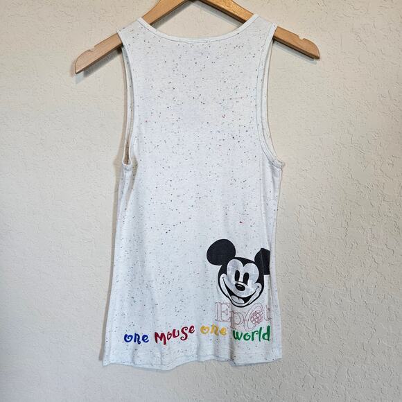 Walt Disney World Epcot Mickey Mouse Scoop Neckline Tank Top Size X-Large Summer - Picture 2 of 11